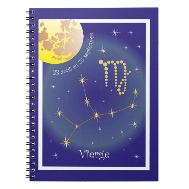 Caderno Espiral Vierge 23 août au 23 septembre Notizheft (Frente)