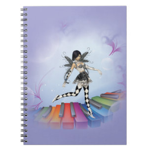 Caderno Espiral Vignette Musical Keyboard Faerie