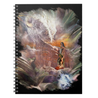 Caderno Espiral Vignette noturno do casamento indiano americano