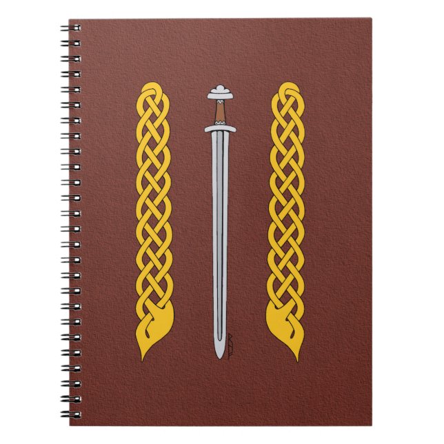 Caderno Espiral Viking Sword and Plaitwork (Frente)