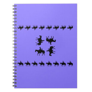 Caderno Espiral Vinca Ocidental - Silhuetas a Cavalo