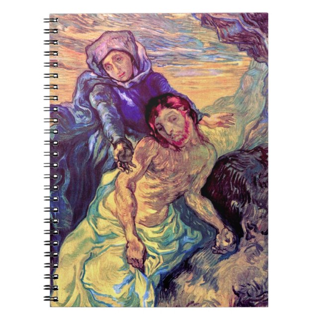 Caderno Espiral Vincent Van Gogh - A Pieta - Jesus e Virgem Maria (Frente)