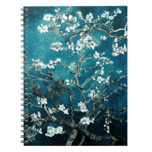 Caderno Espiral Vincent Van Gogh Almond Blossoms Dark Teal