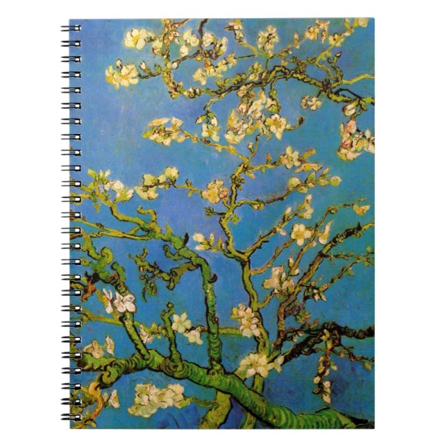 Caderno Espiral Vincent van Gogh - Árvore de Amêndoa Brilhante (Frente)