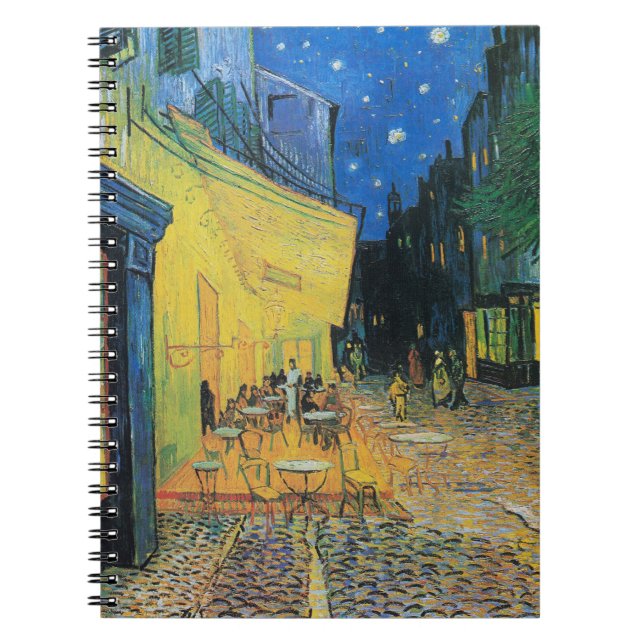 Caderno Espiral Vincent van Gogh Café Terrace à Noite (Frente)