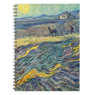 Caderno Espiral Vincent van Gogh - Campo com Agricultores Lavrando