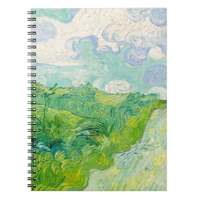 Caderno Espiral Vincent van Gogh - Campo de Trigo Verde, Auvers (Frente)