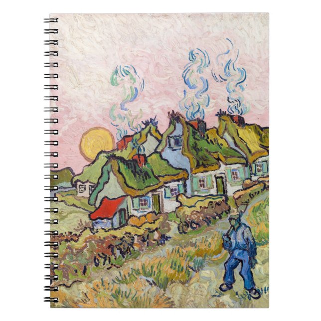 Caderno Espiral Vincent van Gogh - Casas e Figura (Frente)