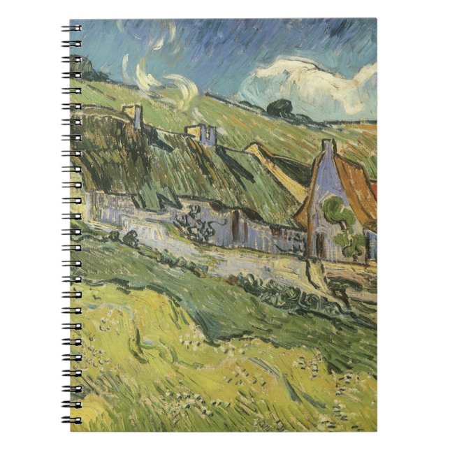 Caderno Espiral Vincent van Gogh - Cottages Thatcher (Frente)