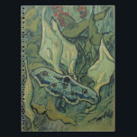 Caderno Espiral Vincent van Gogh - Grande Mariposa Noturna<br><div class="desc">Grande Mariposa Noturna (1889) de Vincent van Gogh é uma pintura de natureza-morta de arte fina vintage pós-impressionista. Um inseto, a mariposa-imperador, em um jardim de primavera com flores de copo-de-leite e outras plantas. Van Gogh chamou-a de 'mariposa caveira' e pintou uma caveira na parte de trás de seu corpo....</div>
