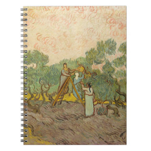 Caderno Espiral Vincent van Gogh - Mulheres Colhendo Azeitonas