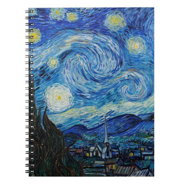 Caderno Espiral Vincent Van Gogh Na Noite Estrelada (Frente)