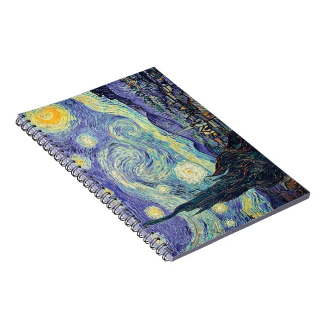 Caderno Espiral Vincent Van Gogh Na Noite Estrelada (Lado Direito)