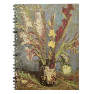 Caderno Espiral Vincent van Gogh - Nature Morta Vaso com Gladíolos