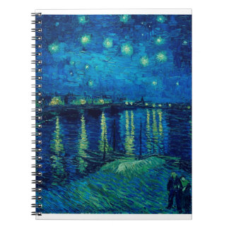 Caderno Espiral Vincent Van Gogh - Noite Estrelada sobre o Rhone