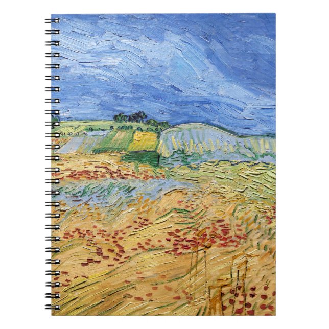 Caderno Espiral Vincent van Gogh - Os campos / planície em Auvers (Frente)