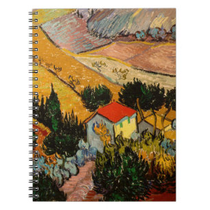 Caderno Espiral Vincent van Gogh - Paisagem, Casa e Lavrador