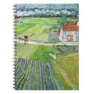 Caderno Espiral Vincent van Gogh - Paisagem com Carruagem e Trem