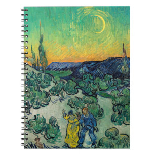 Caderno Espiral Vincent van Gogh - Paisagem lunática com Casal