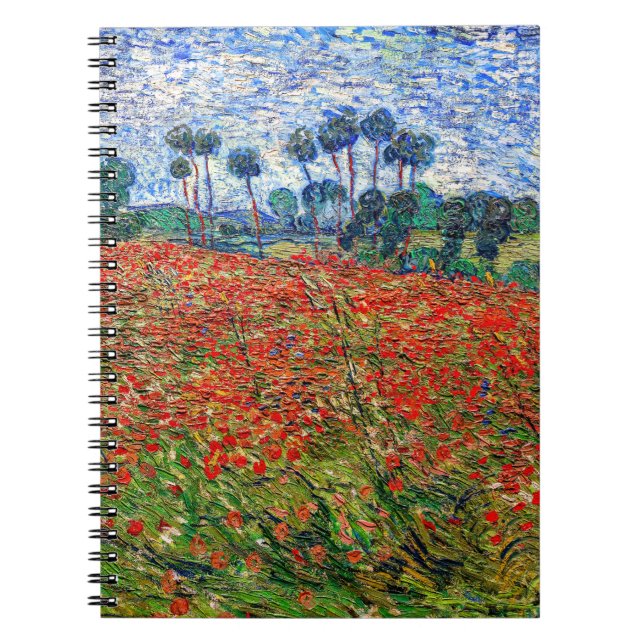 Caderno Espiral Vincent van Gogh - Poppy Field (Frente)