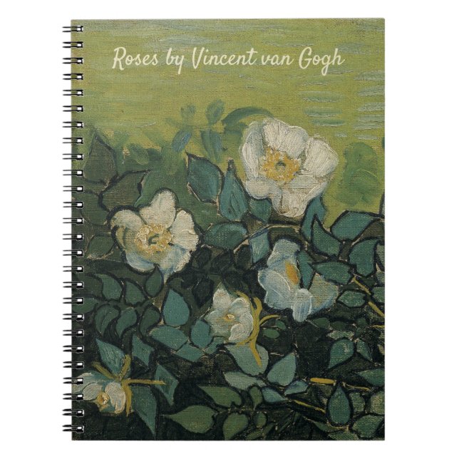 Caderno Espiral Vincent van Gogh - Rosas selvagens (Frente)