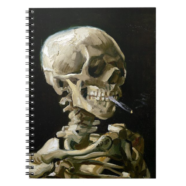 Caderno Espiral Vincent van Gogh Smoking Skeleton (Frente)