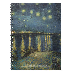 Caderno Espiral Vincent van Gogh   Starry Night Over the Rhone