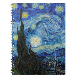 Caderno Espiral Vincent Van Gogh Starry Night Vintage Fine Art