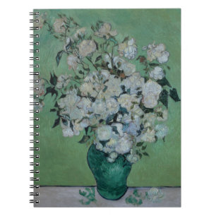 Caderno Espiral Vincent van Gogh um vaso dos rosas, 1890