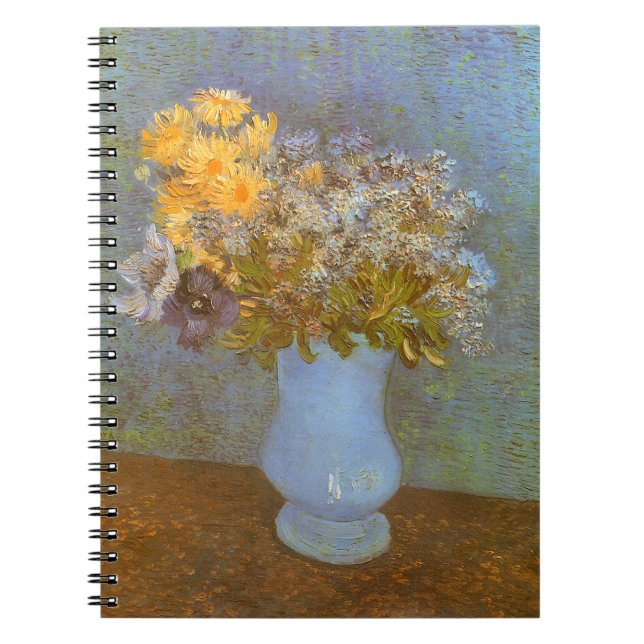 Caderno Espiral Vincent van Gogh Vase of Lilacs, Daisies, Anemones (Frente)