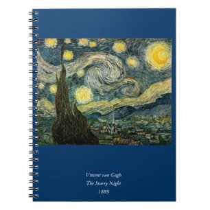 Caderno Espiral Vincent van Gogh's The Starry Night (1889)
