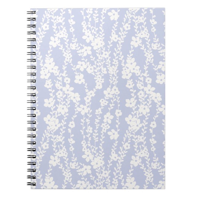 Caderno Espiral Vinhas Florais (Periwinkle) (Frente)