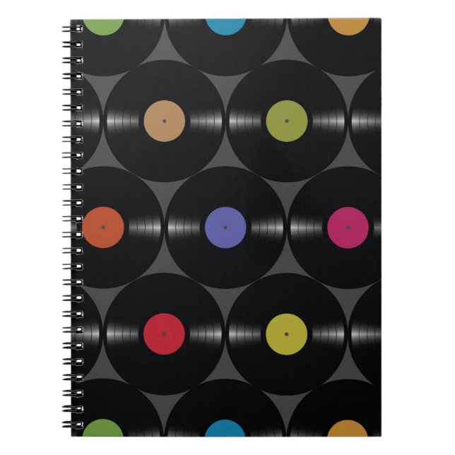 Caderno Espiral Vinil Geométrico: Fundo Simples Sem Olhos. (Frente)