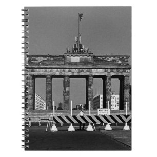 Caderno Espiral Vintage Alemanha Berlin Brandenburg Gate 1970