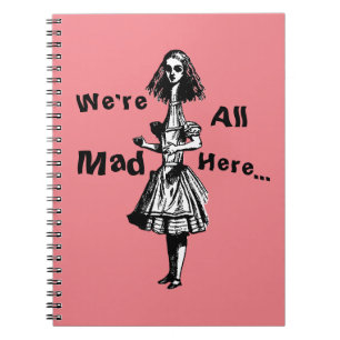 Caderno Espiral Vintage Alice esticada no país das maravilhas