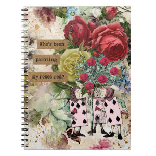 Caderno Espiral Vintage Alice no País das Maravilhas