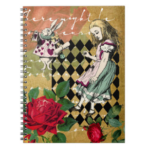 Caderno Espiral Vintage Alice no País das Maravilhas