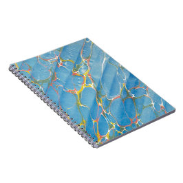 Caderno Espiral Vintage Antique Blue Marble Paper, Reader, Writer