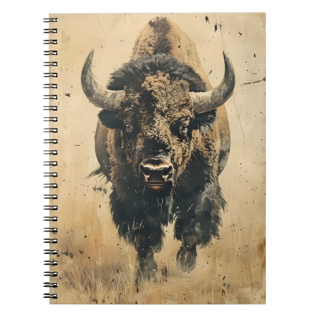 Caderno Espiral Vintage Art of the Bison (Frente)