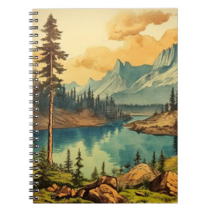 Caderno Espiral Vintage - Arte Ilustrada do Parque Nacional