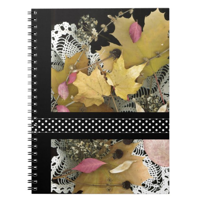 Caderno Espiral Vintage Autumn Leaves (Frente)