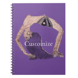 Caderno Espiral Vintage Backbend Yoga Pose Thunder_Cove