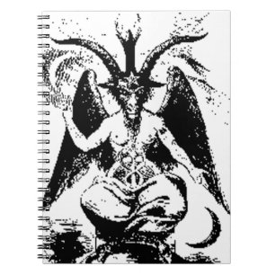 Caderno Espiral Vintage Baphomet preto