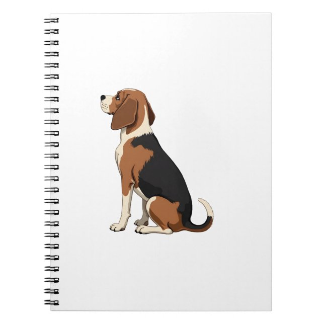 Caderno Espiral Vintage Beagle Dog Back View Illustration Pet Love (Frente)