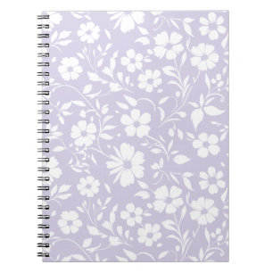 Caderno Espiral Vintage Bloom Neutro - Lavanda Desbotada