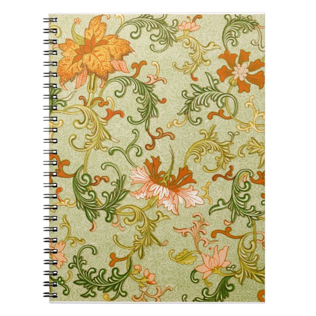 Caderno Espiral Vintage Chinese Ornament Jones Flowers (Frente)