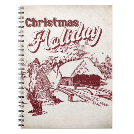 Caderno Espiral Vintage Christmas Holiday 