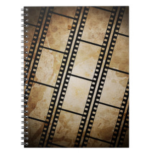 Caderno Espiral Vintage com filme, filme, foto, abs