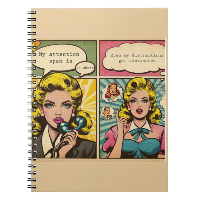Caderno Espiral Vintage Comic (Frente)