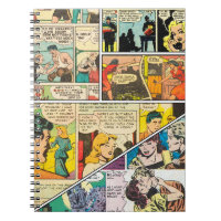 Vintage Comic Layout Boxando Jornalista Romance